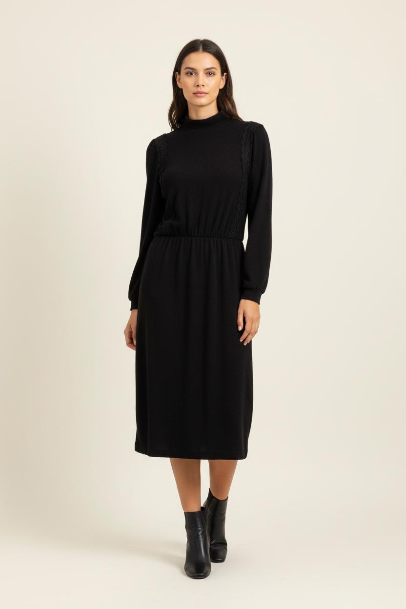 Robe Midi Noire - Taille XL/42 de la marque IKKS | PARAD84534 - Vendu par Paradigme - Image 1