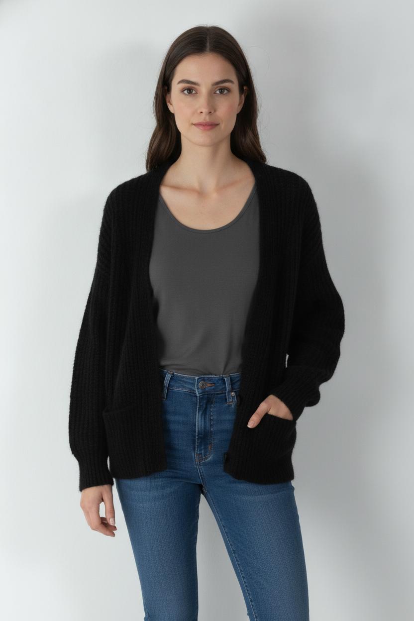Cardigan Noir - Taille M/38 de la marque One Step | PARAD84539 - Vendu par Paradigme - Image 1