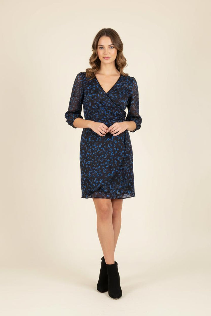 Robe Portefeuille Bleu et Noir - Taille XL/42 de la marque IKKS | PARAD84543 - Vendu par Paradigme - Image 1