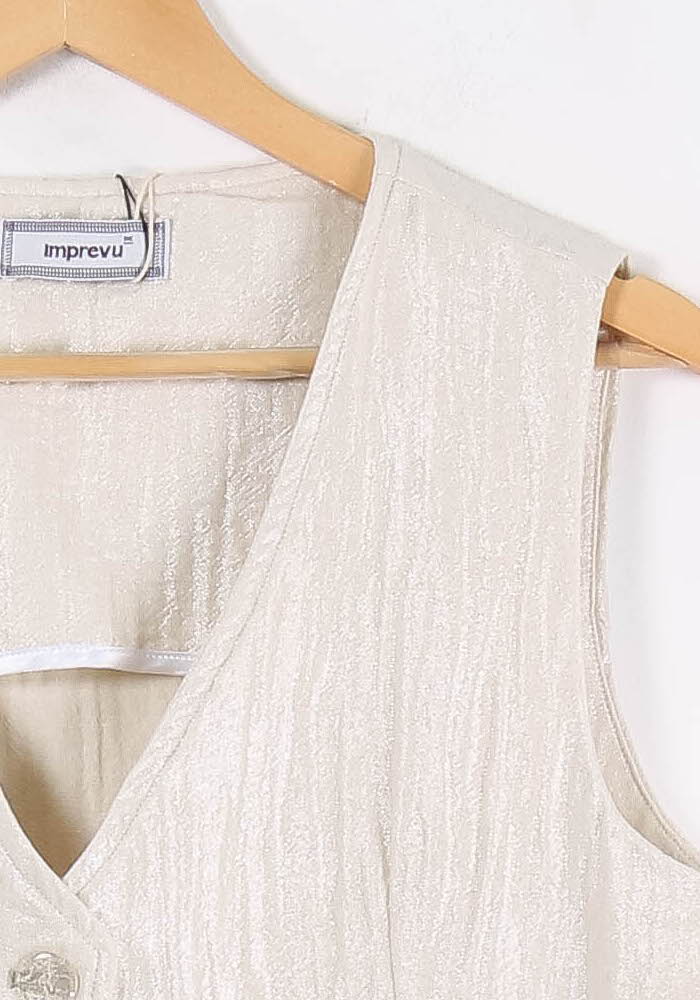 Gilet Beige - Taille L/40 de la marque Imprevu | PARAD84556 - Vendu par Paradigme - Image 3