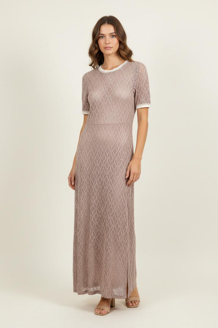 Robe Longue Beige et Blanc - Taille XS/34 de la marque Imprevu | PARAD84567 - Vendu par Paradigme - Image 1