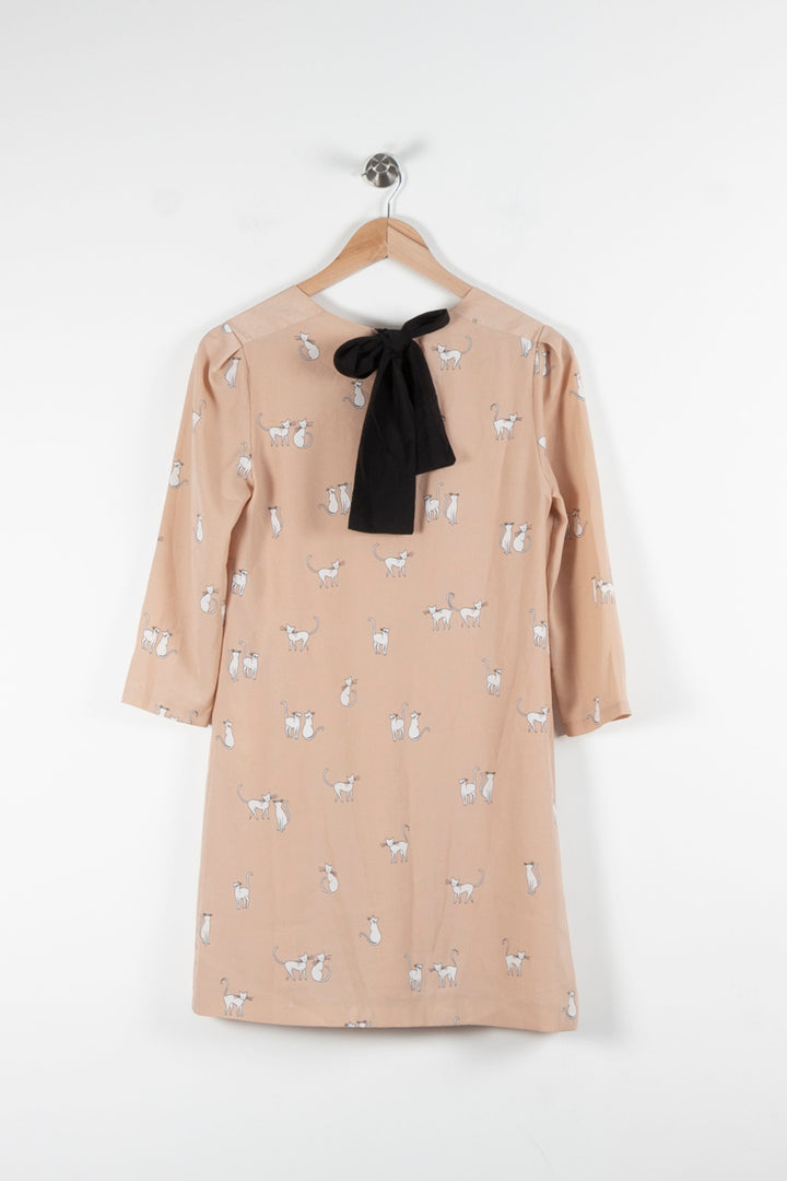 Robe Droite Rose - Taille S/36 de la marque Claudie Pierlot | PARAD84575 - Vendu par Paradigme - Image 4