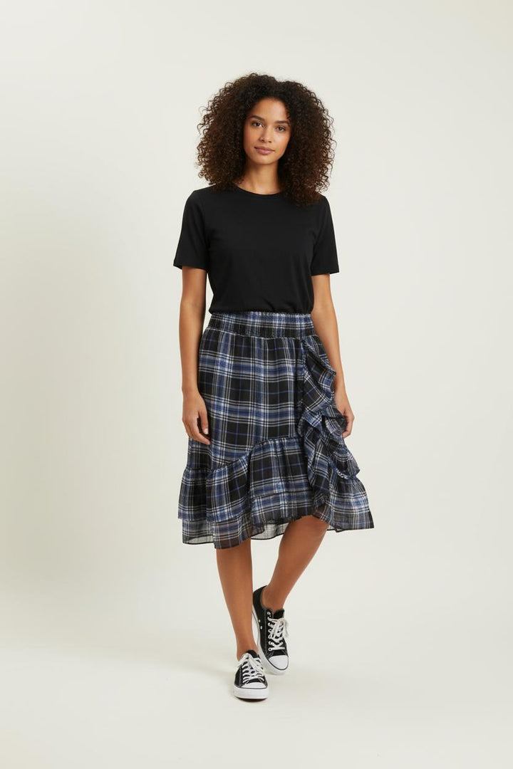 Jupe Midi Bleu et Noir - Taille M/38 de la marque Maje | PARAD84577 - Vendu par Paradigme - Image 1