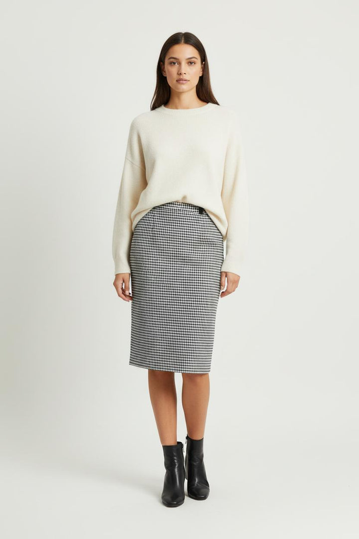 Jupe Crayon Noire et Blanche - Taille S/36 de la marque Claudie Pierlot | PARAD84578 - Vendu par Paradigme - Image 1
