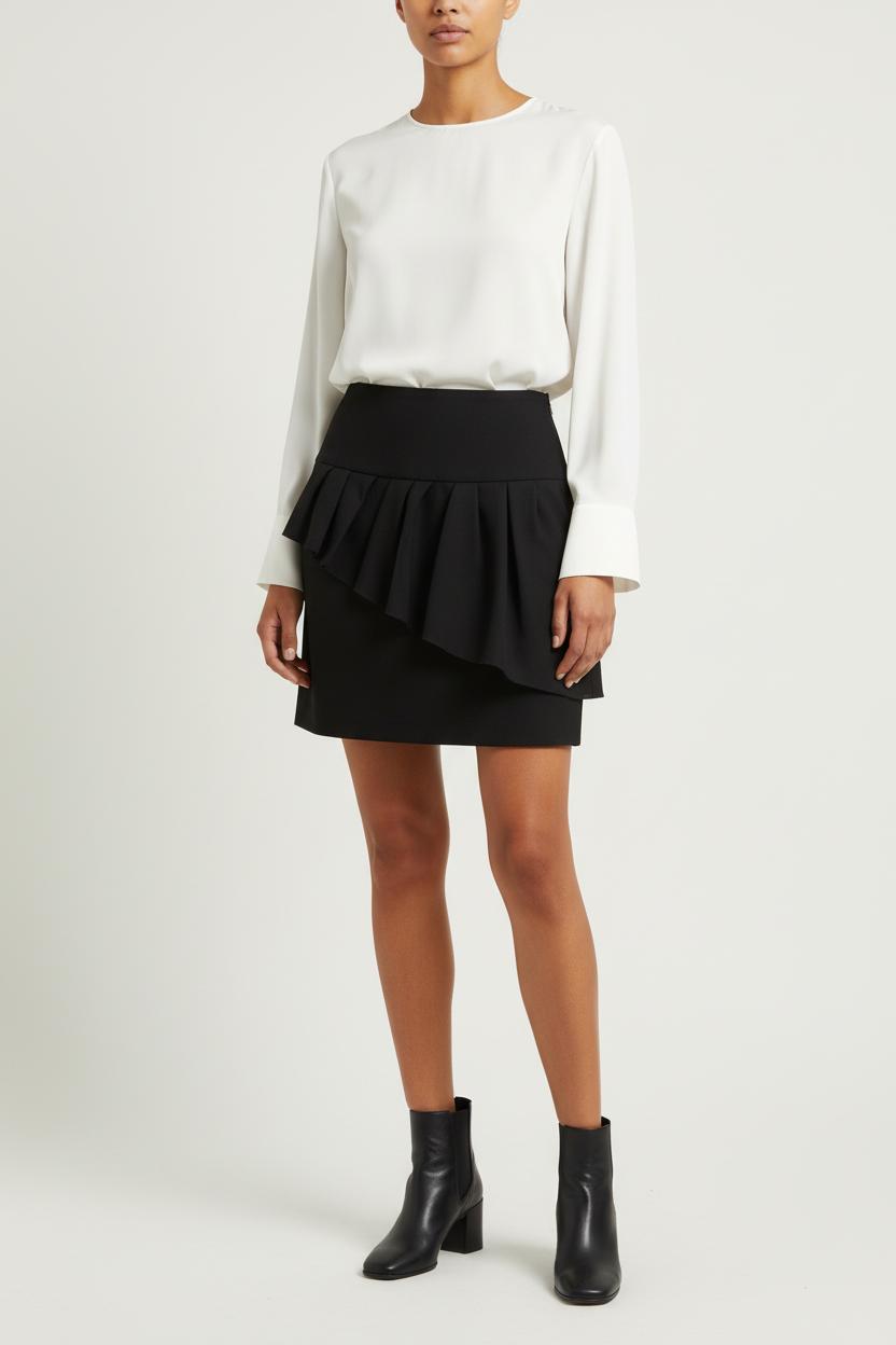 Jupe Volantée Noire - Taille S/36 de la marque The Kooples | PARAD84579 - Vendu par Paradigme - Image 1