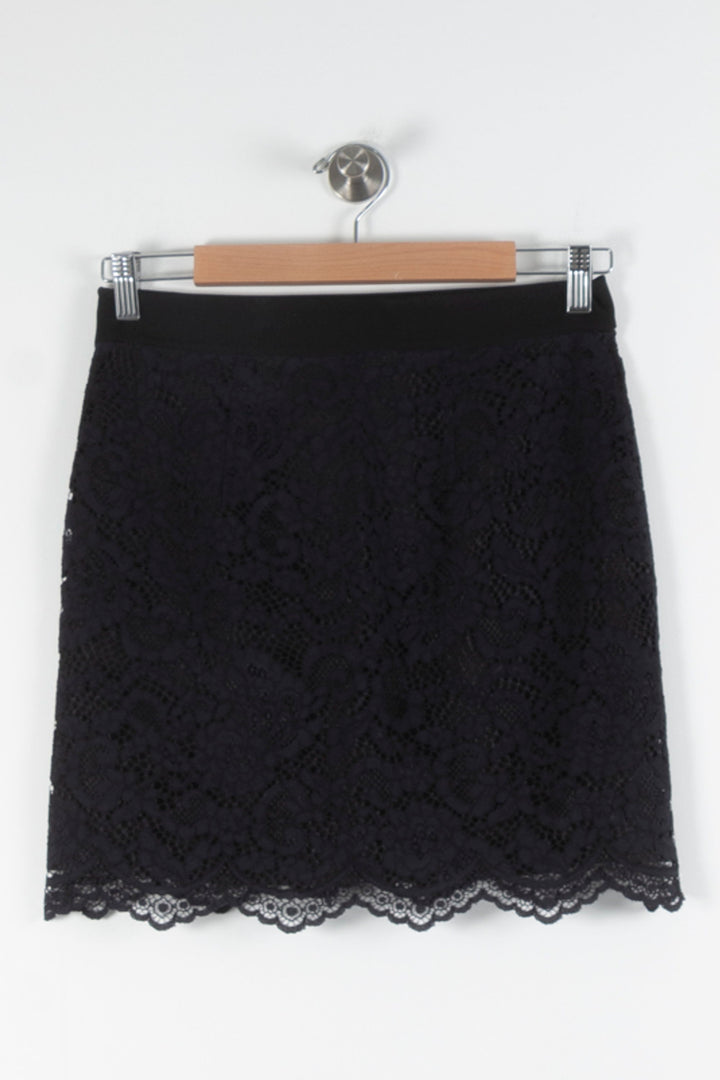 Jupe Dentelle Noire - Taille S/36 de la marque Claudie Pierlot | PARAD84581 - Vendu par Paradigme - Image 4