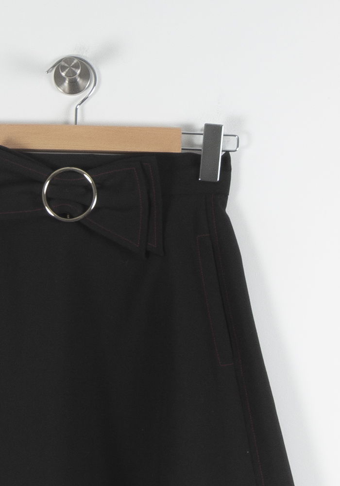 Jupe Trapèze Noire - Taille S/36 de la marque Claudie Pierlot | PARAD84586 - Vendu par Paradigme - Image 3