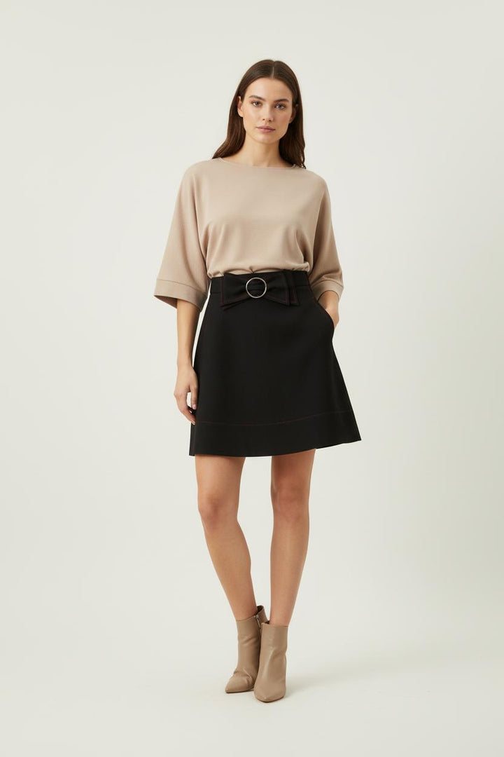 Jupe Trapèze Noire - Taille S/36 de la marque Claudie Pierlot | PARAD84586 - Vendu par Paradigme - Image 1