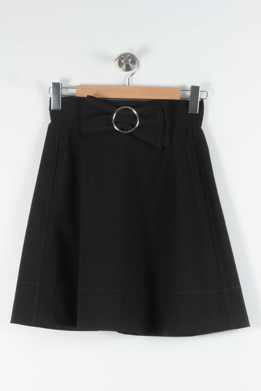 Jupe Trapèze Noire - Taille S/36 de la marque Claudie Pierlot | PARAD84586 - Vendu par Paradigme - Image 2