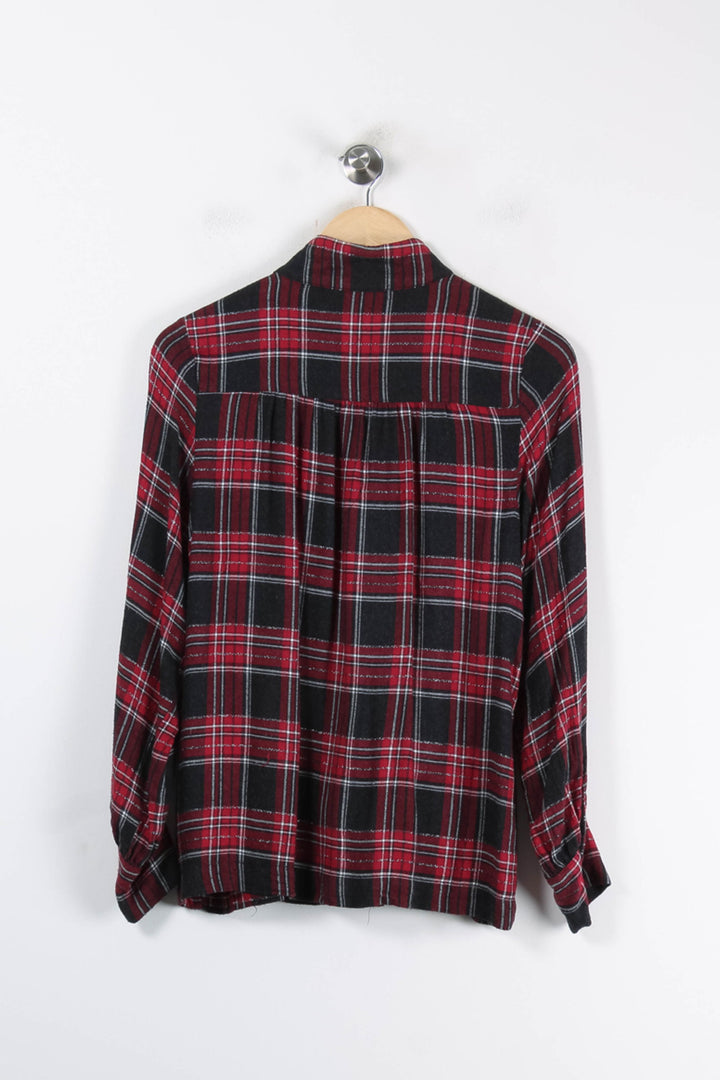 Chemisier Bordeaux et Noir - Taille L/40 de la marque La Fée Maraboutée | PARAD84588 - Vendu par Paradigme - Image 4