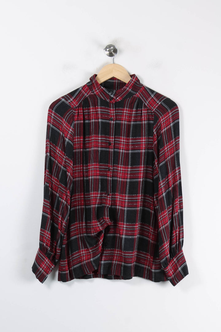 Chemisier Bordeaux et Noir - Taille L/40 de la marque La Fée Maraboutée | PARAD84588 - Vendu par Paradigme - Image 2