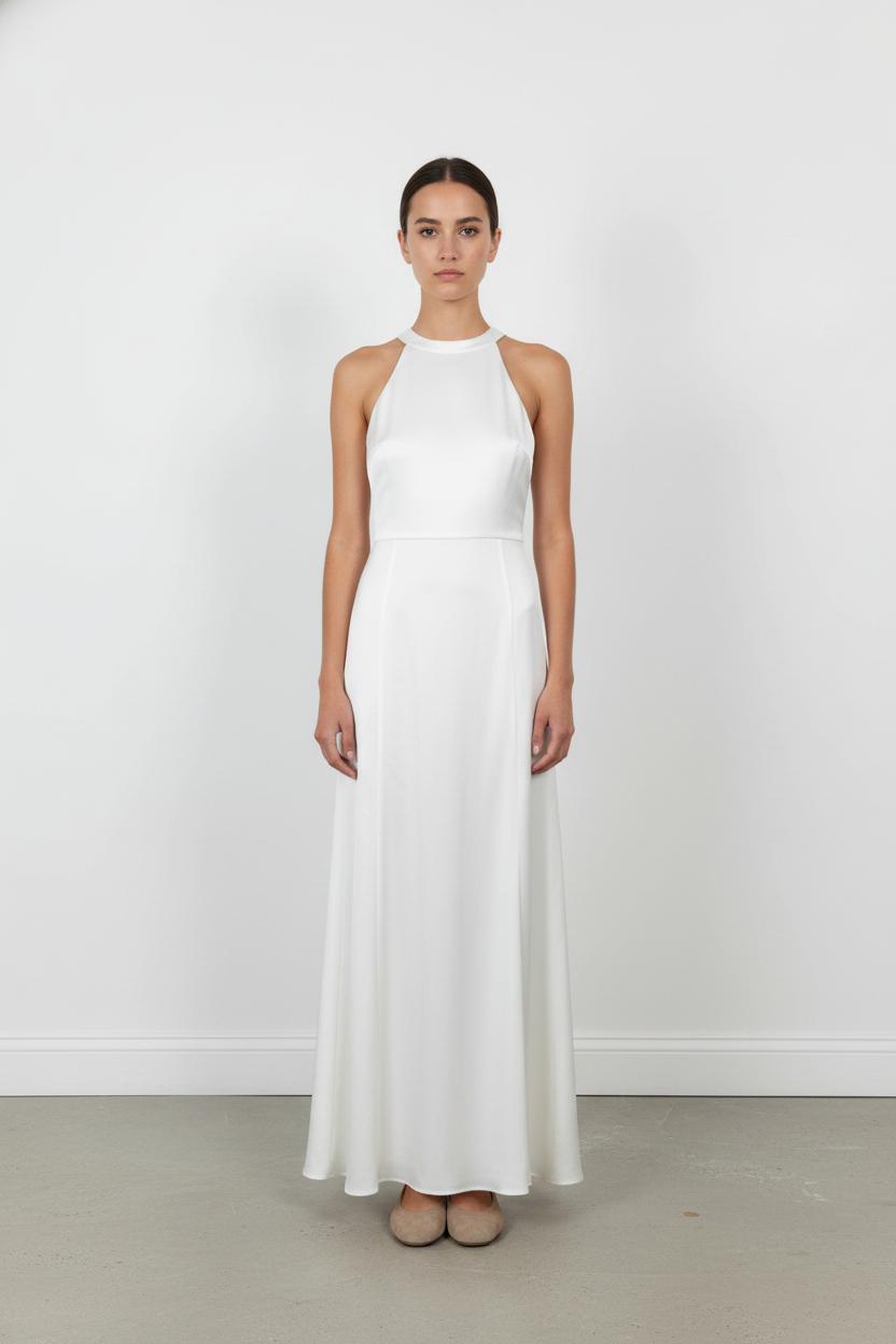 Robe Longue Blanche - Taille M/38 de la marque Maison Lemoine | PARAD84596 - Vendu par Paradigme - Image 1