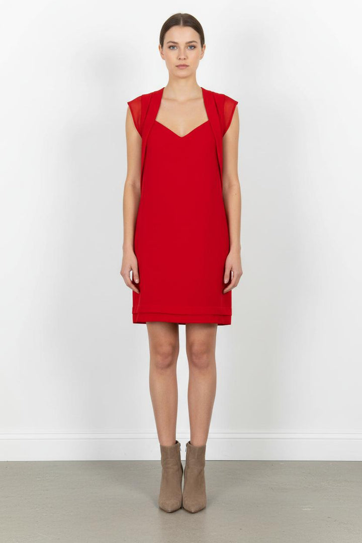 Robe Courte Rouge - Taille S/36 de la marque The Kooples | PARAD84605 - Vendu par Paradigme - Image 1