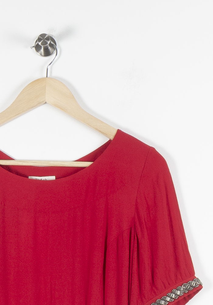 Robe Midi Rouge - Taille S/36 de la marque ba&sh | PARAD84606 - Vendu par Paradigme - Image 3