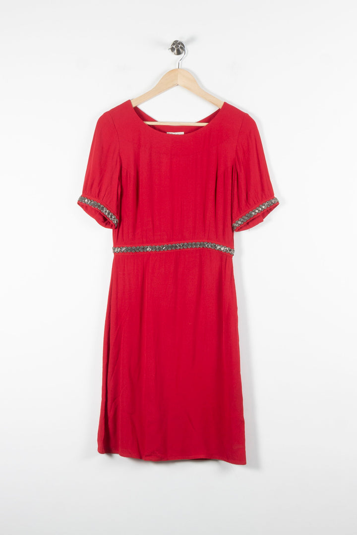 Robe Midi Rouge - Taille S/36 de la marque ba&sh | PARAD84606 - Vendu par Paradigme - Image 2