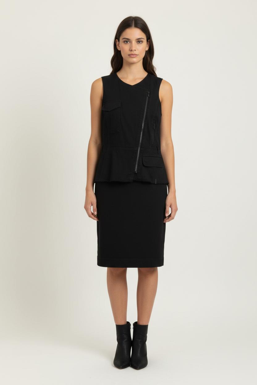 Robe Midi Noire - Taille S/36 de la marque IKKS | PARAD84614 - Vendu par Paradigme - Image 1