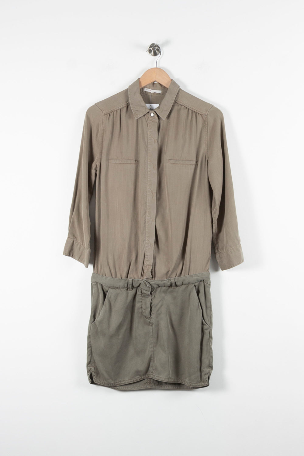 Robe Chemise Verte - Taille M/38 de la marque Maje | PARAD84618 - Vendu par Paradigme - Image 2