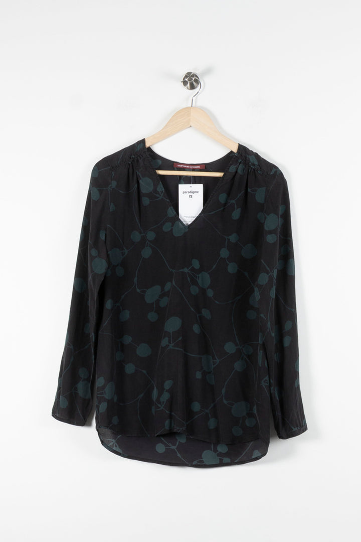 Blouse Noire et Verte - Taille S/36 de la marque Comptoir des Cotonniers | PARAD84621 - Vendu par Paradigme - Image 2