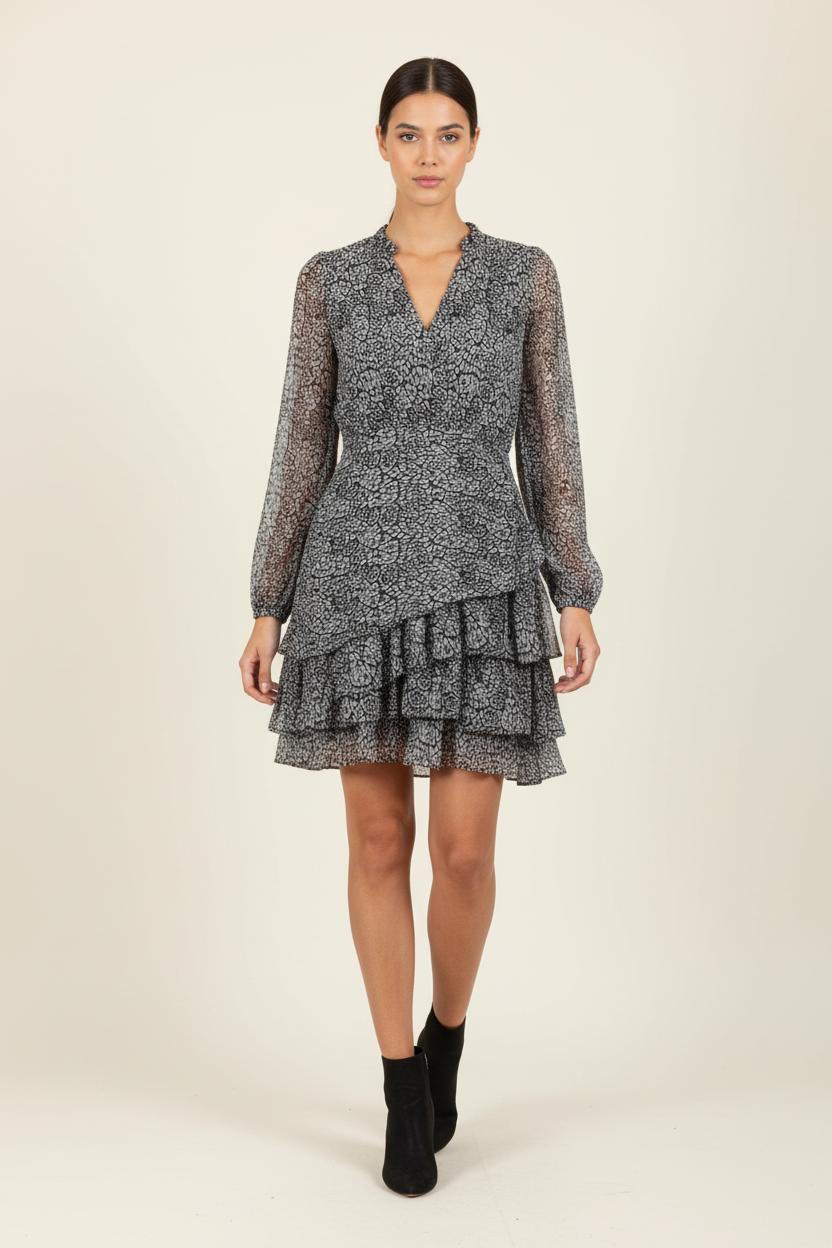 Robe Courte Noire et Grise - Taille S/36 de la marque Suncoo | PARAD84638 - Vendu par Paradigme - Image 1