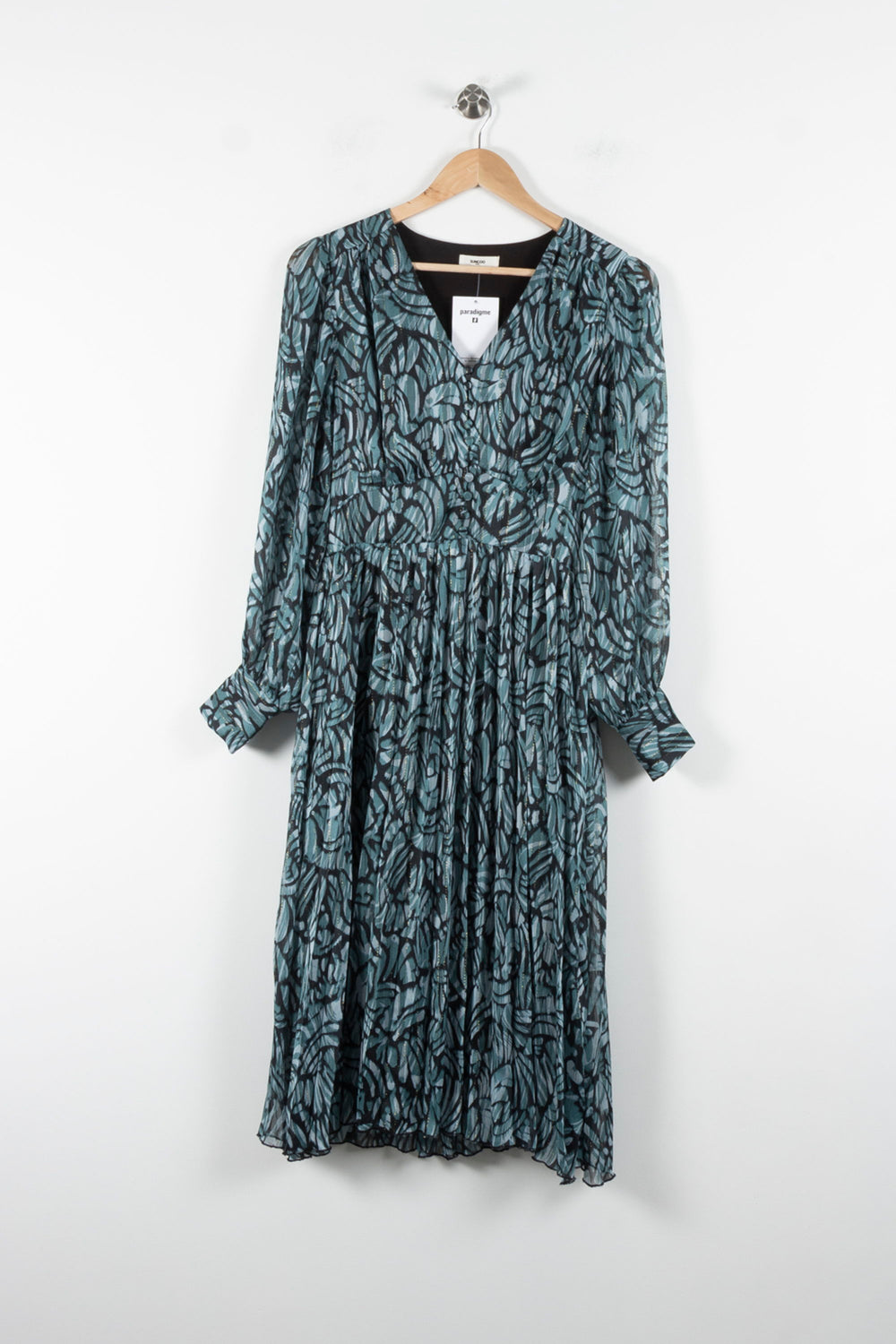Robe Midi Bleue et Noire - Taille S/36 de la marque Suncoo | PARAD84639 - Vendu par Paradigme - Image 2