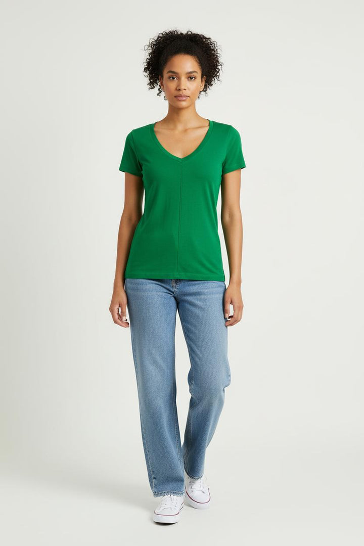 Tee-shirt Vert - Taille XS/34 de la marque American Vintage | PARAD84679 - Vendu par Paradigme - Image 1