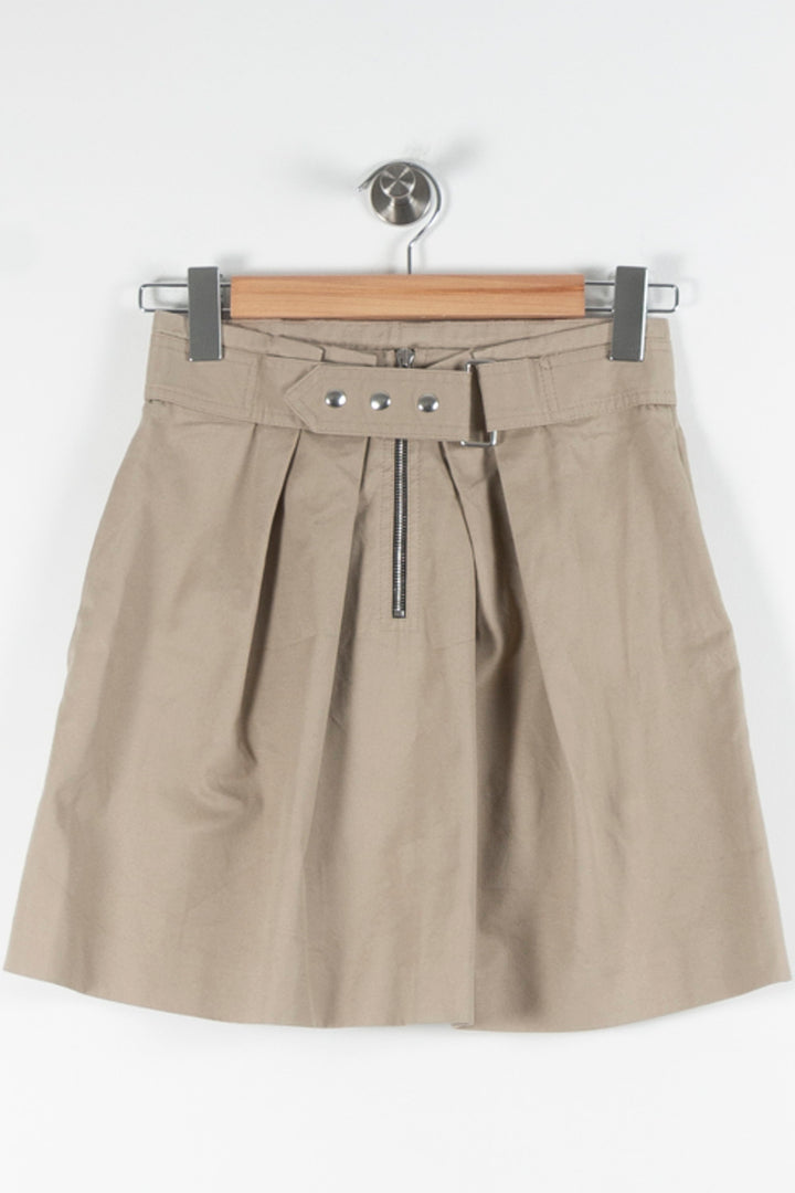 Jupe Courte Beige - Taille S/36 de la marque Sandro | PARAD84680 - Vendu par Paradigme - Image 2