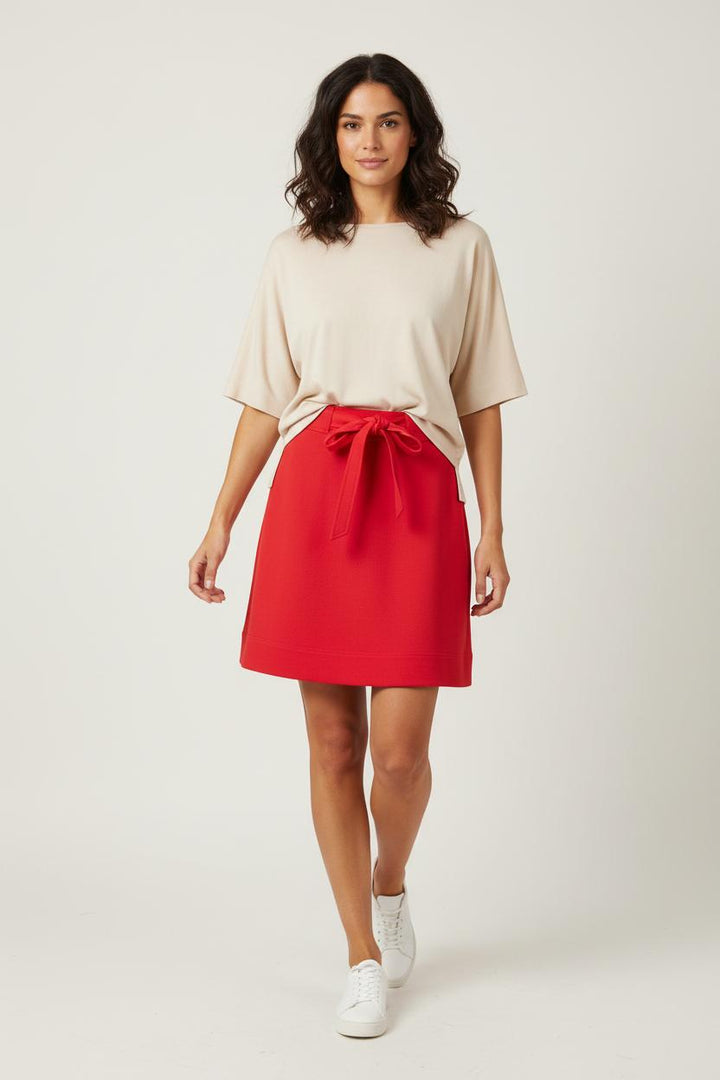Jupe Courte Rouge - Taille S/36 de la marque Claudie Pierlot | PARAD84696 - Vendu par Paradigme - Image 1
