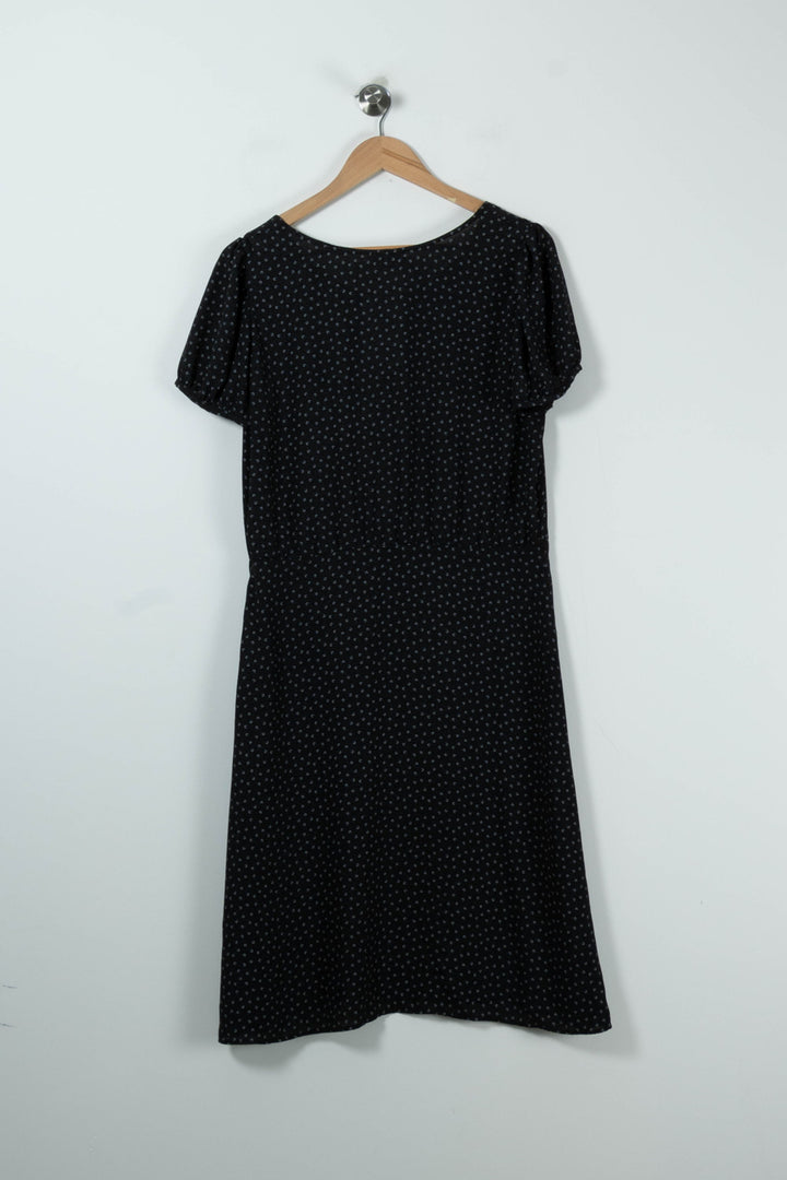 Robe Midi Bleue à Pois Blancs - Taille L/40 de la marque Agnès b. | PARAD84715 - Vendu par Paradigme - Image 4