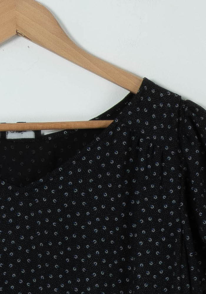 Robe Midi Bleue à Pois Blancs - Taille L/40 de la marque Agnès b. | PARAD84715 - Vendu par Paradigme - Image 3