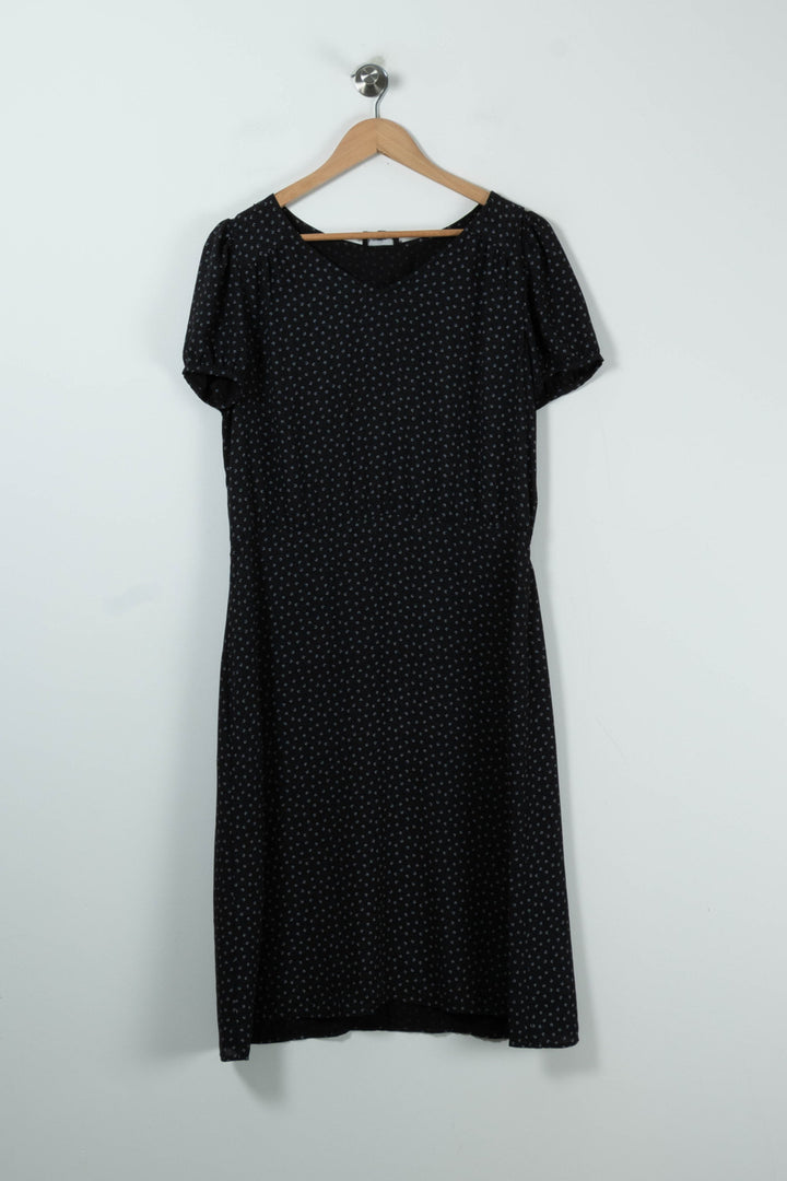 Robe Midi Bleue à Pois Blancs - Taille L/40 de la marque Agnès b. | PARAD84715 - Vendu par Paradigme - Image 2