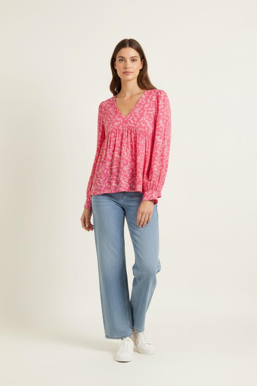Blouse Rose et Blanche - Taille M/38 de la marque Sézane | PARAD84717 - Vendu par Paradigme - Image 1