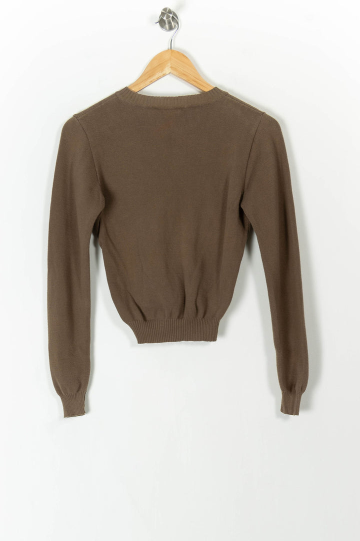 Cardigan Marron - Taille S/36 de la marque Agnès b. | PARAD84719 - Vendu par Paradigme - Image 4