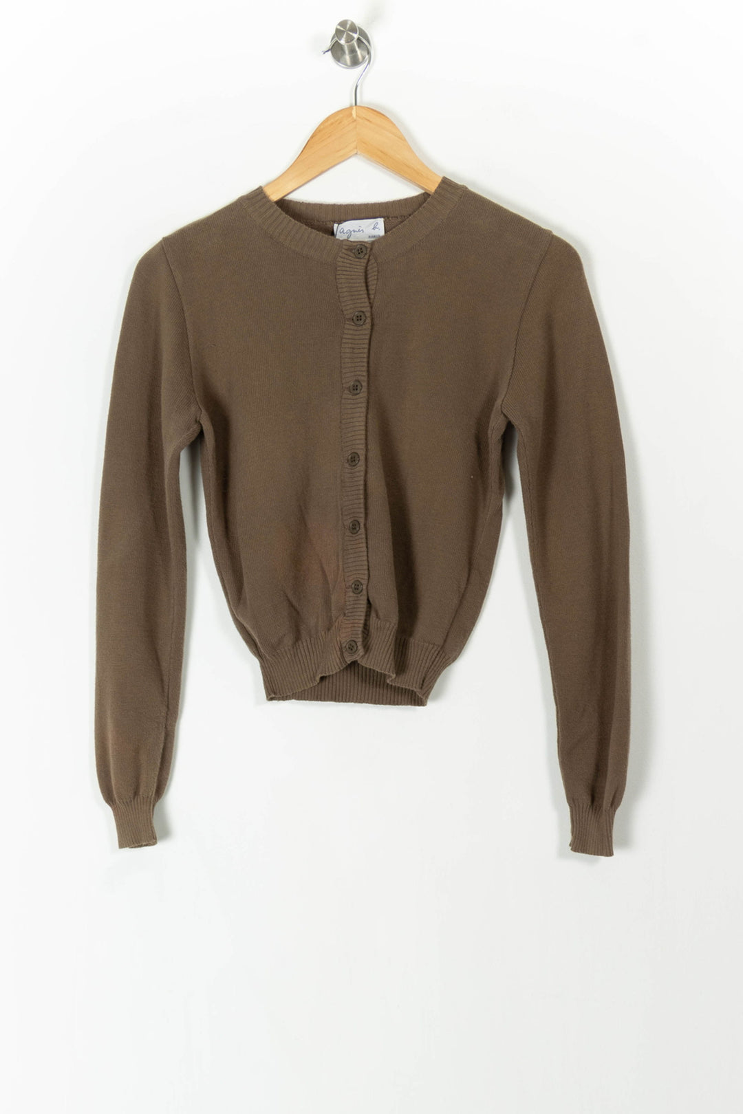 Cardigan Marron - Taille S/36 de la marque Agnès b. | PARAD84719 - Vendu par Paradigme - Image 2