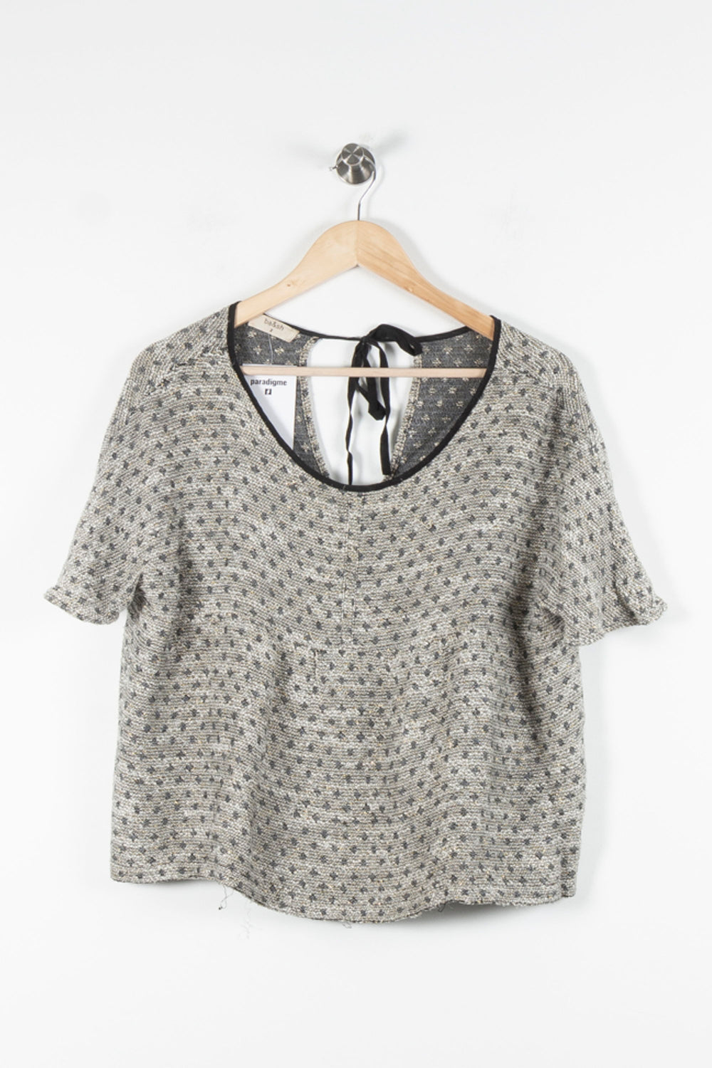 Blouse Grise - Taille M/38 de la marque ba&sh | PARAD84735 - Vendu par Paradigme - Image 2