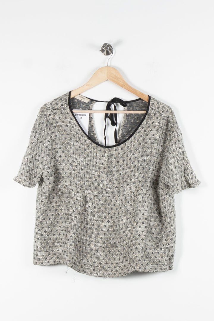 Blouse Grise - Taille M/38 de la marque ba&sh | PARAD84735 - Vendu par Paradigme - Image 2