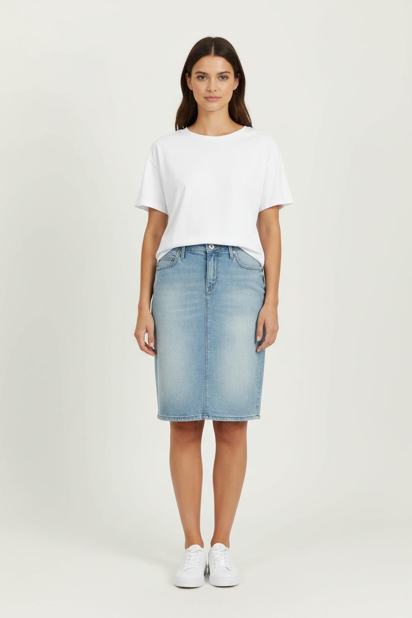 Jupe En Jean Bleue - Taille S/36 de la marque Lee | PARAD84739 - Vendu par Paradigme - Image 1