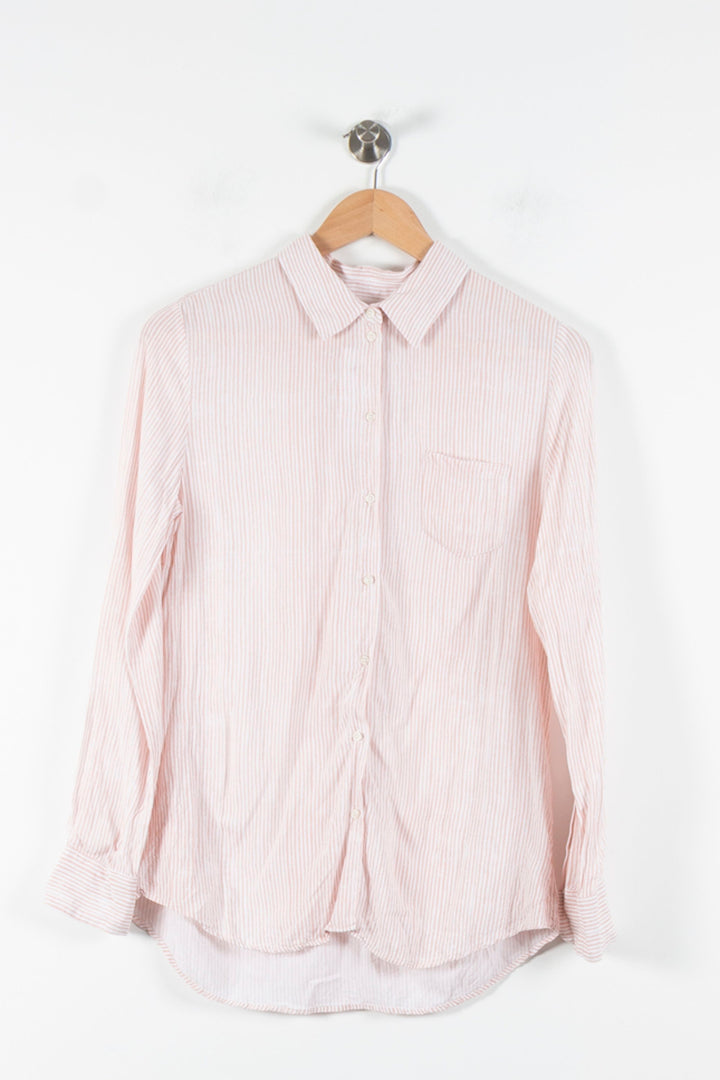 Chemise Rayée Rose et Blanche - Taille S/36 de la marque Sud express | PARAD84758 - Vendu par Paradigme - Image 2