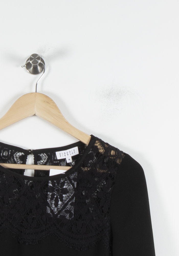 Robe Droite Noire - Taille S/36 de la marque Claudie Pierlot | PARAD84767 - Vendu par Paradigme - Image 3