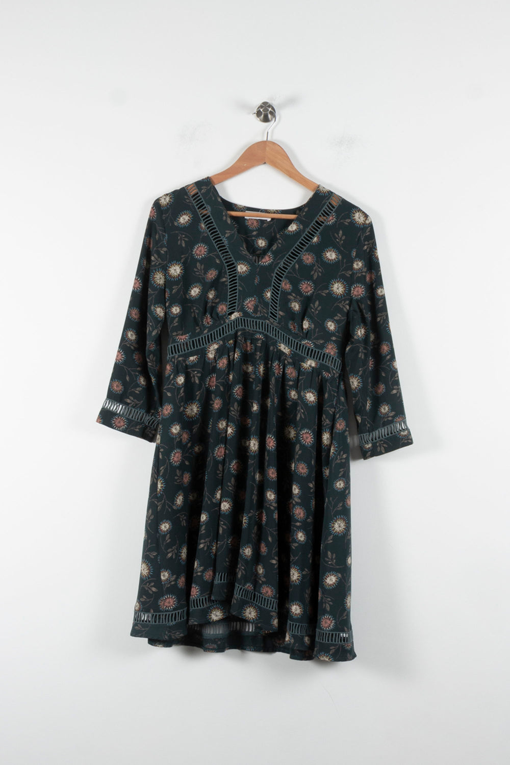 Robe Fleurie Verte - Taille S/36 de la marque Opullence | PARAD84771 - Vendu par Paradigme - Image 2