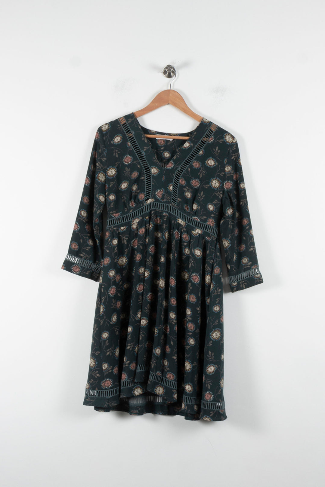 Robe Fleurie Verte - Taille S/36 de la marque Opullence | PARAD84771 - Vendu par Paradigme - Image 2