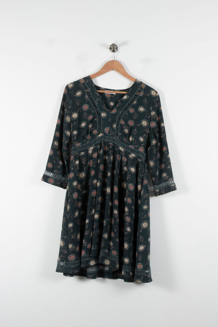 Robe Fleurie Verte - Taille S/36 de la marque Opullence | PARAD84771 - Vendu par Paradigme - Image 2