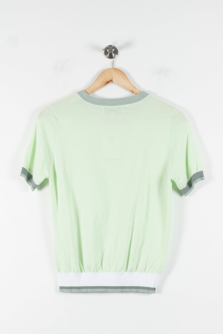 T-shirt Vert et Blanc - Taille XS/34 de la marque La Française | PARAD84777 - Vendu par Paradigme - Image 4