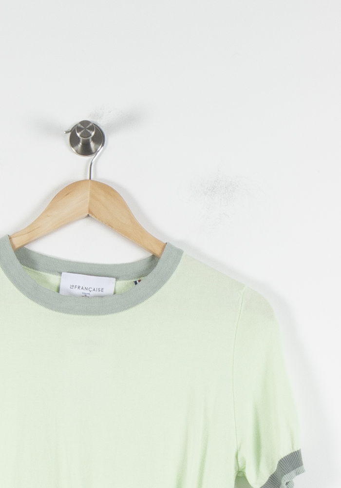 T-shirt Vert et Blanc - Taille XS/34 de la marque La Française | PARAD84777 - Vendu par Paradigme - Image 3