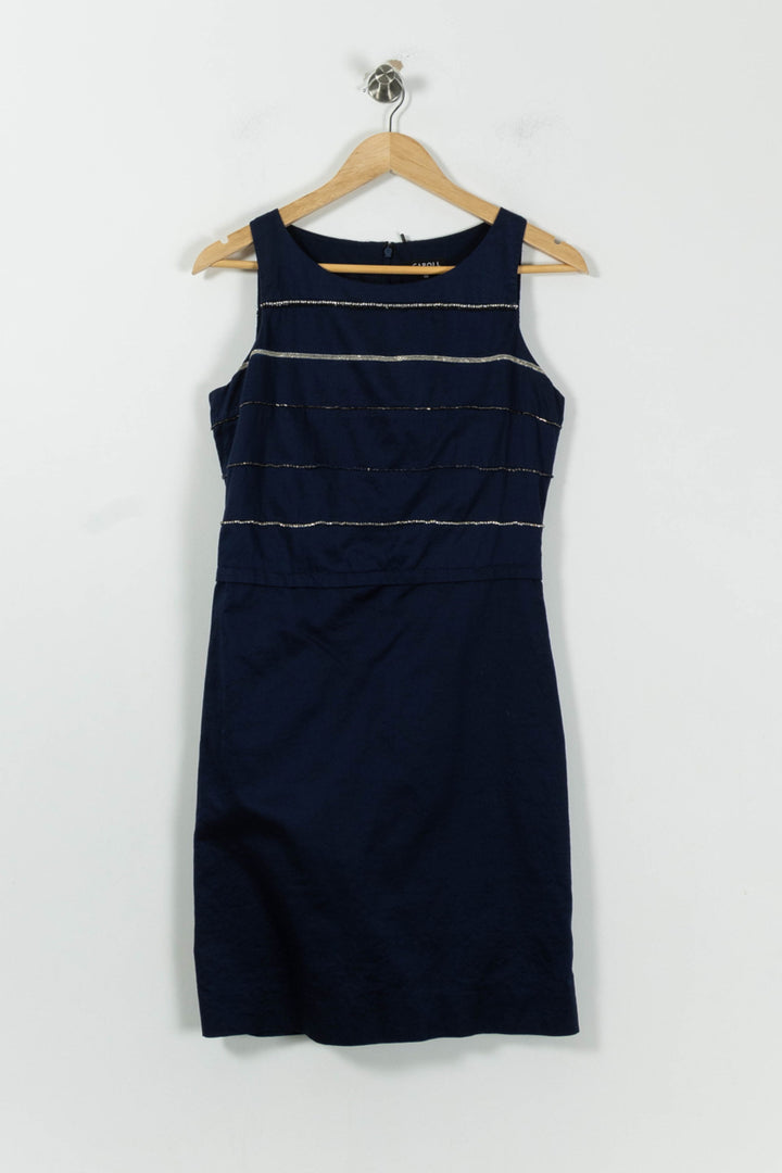 Robe Droite Bleu - Taille M/38 de la marque Caroll | PARAD84788 - Vendu par Paradigme - Image 2