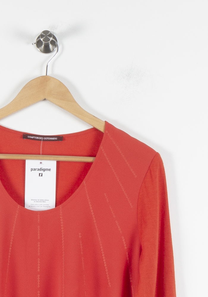 Blouse Rouge - Taille M/38 de la marque Comptoir des Cotonniers | PARAD84789 - Vendu par Paradigme - Image 3