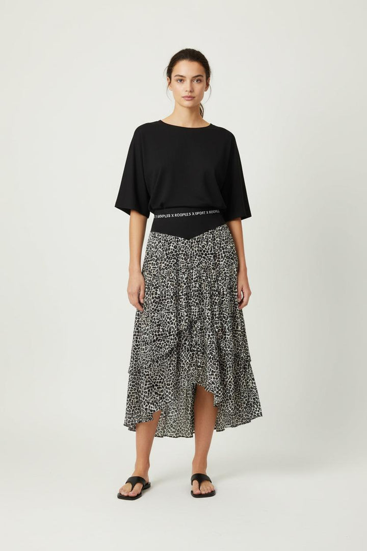 Jupe Midi Noire et Blanche - Taille M/38 de la marque The Kooples | PARAD84790 - Vendu par Paradigme - Image 1