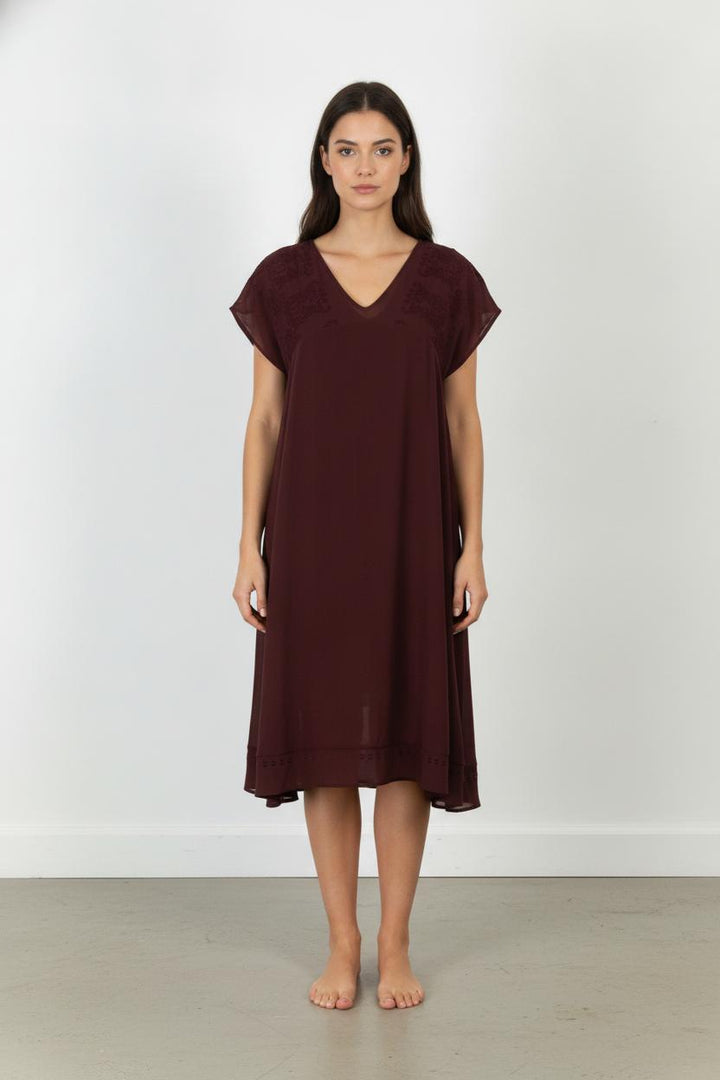 Robe Midi Bordeaux - Taille M/38 de la marque Comptoir des Cotonniers | PARAD84793 - Vendu par Paradigme - Image 1