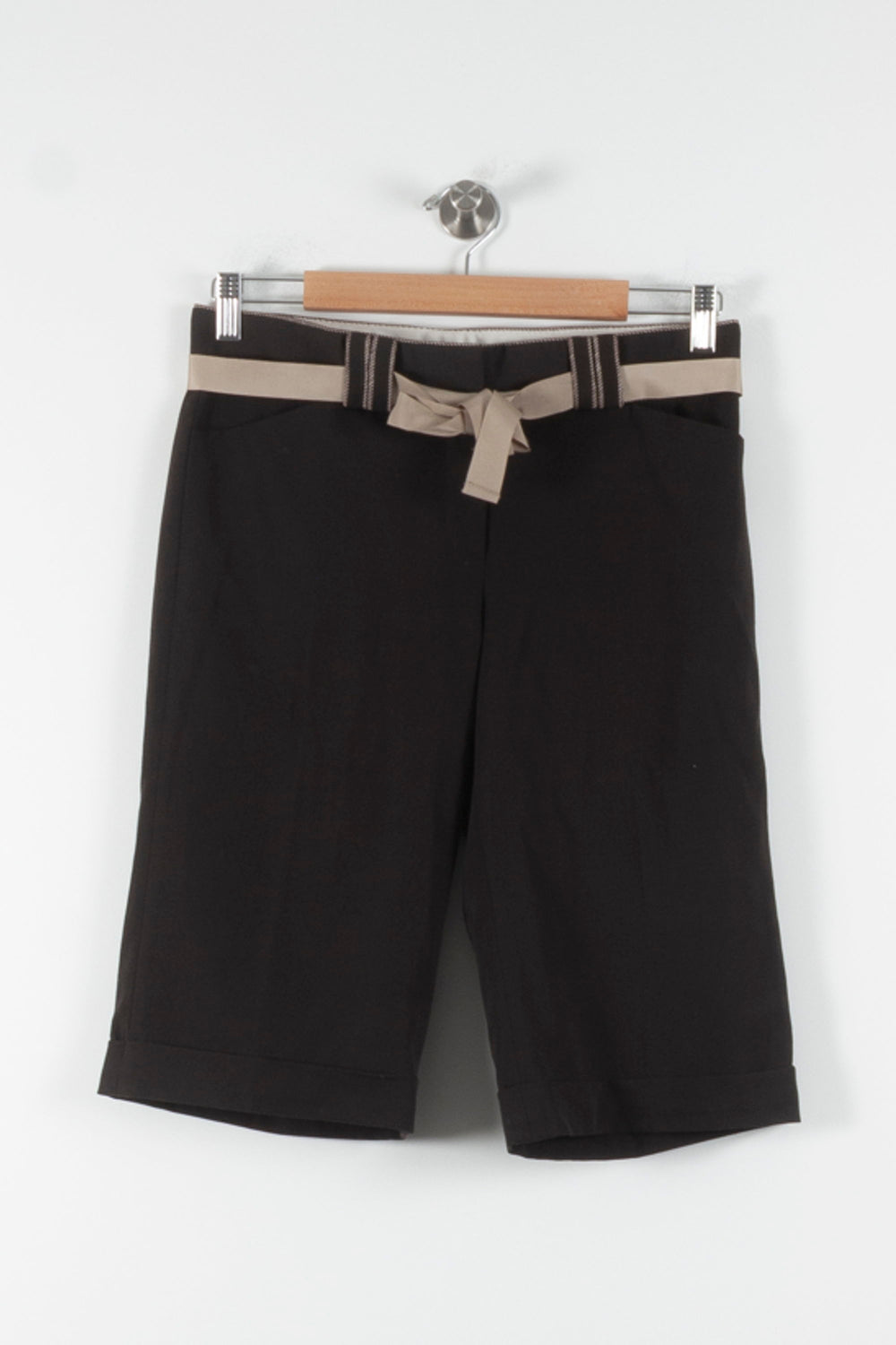 Bermuda Noir et Beige - Taille M/38 de la marque Caroll | PARAD84804 - Vendu par Paradigme - Image 2