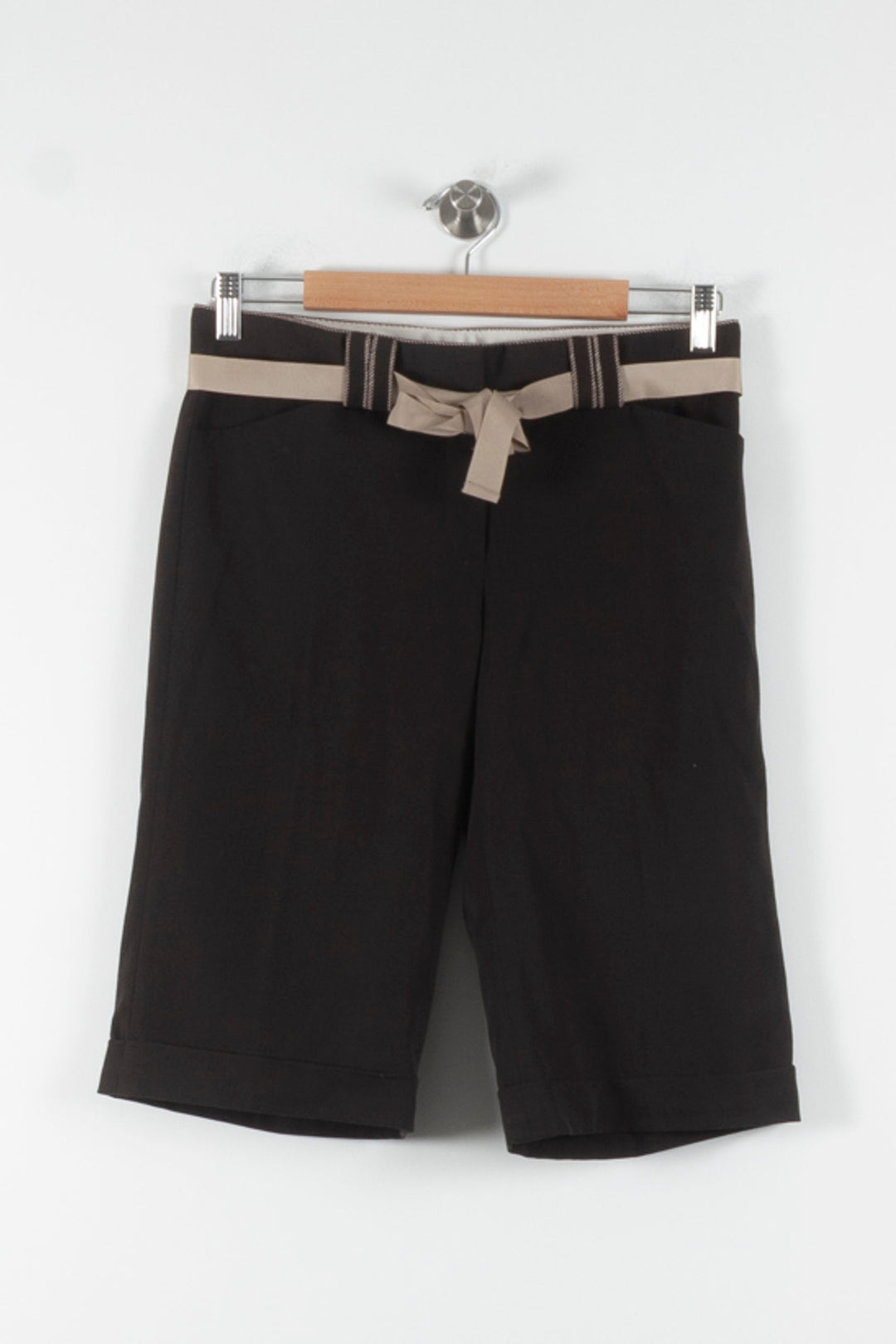 Bermuda Noir et Beige - Taille M/38 de la marque Caroll | PARAD84804 - Vendu par Paradigme - Image 2