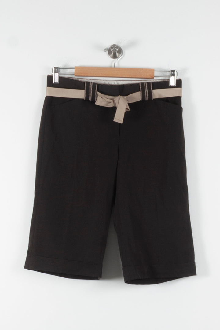 Bermuda Noir et Beige - Taille M/38 de la marque Caroll | PARAD84804 - Vendu par Paradigme - Image 2